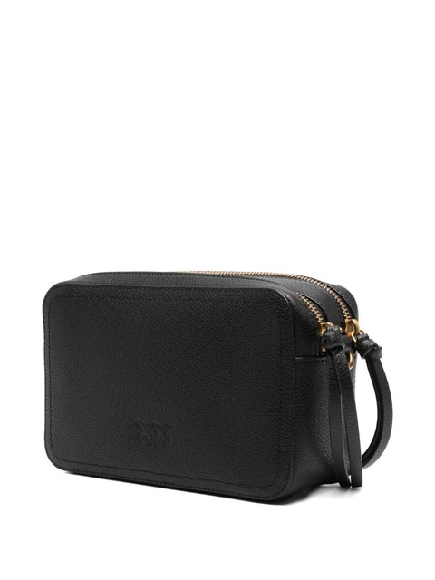 PINKO Carrie embossed-logo calf-leather cross-body bag - Black - zdjęcie produktu nr 2