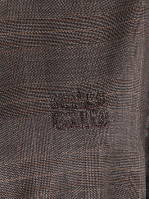 Miu Miu pleated check mini dress - Grey - zdjęcie produktu nr 2