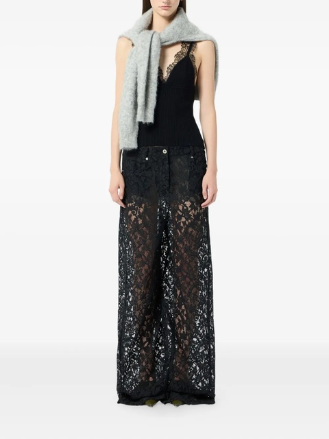 Blumarine rébrodé-lace trousers - Black - zdjęcie produktu nr 1