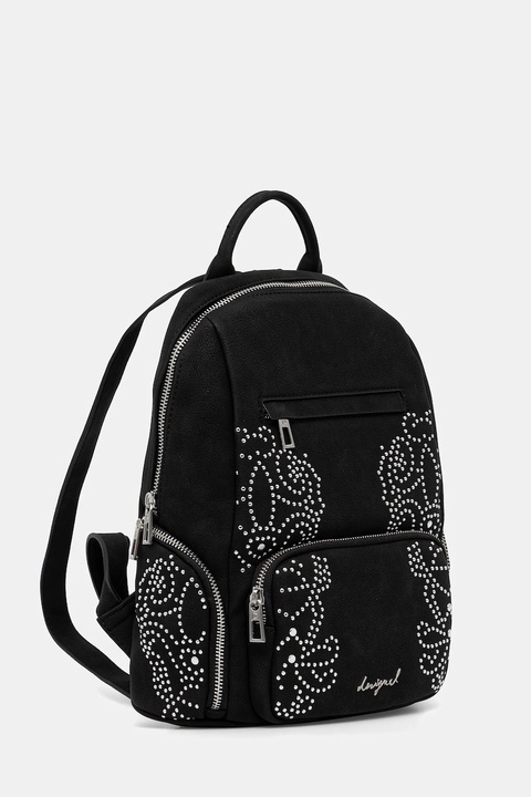 Desigual plecak POKER FACE CHESTER M damski kolor czarny mały z aplikacją 25WAKP35 - zdjęcie produktu nr 2