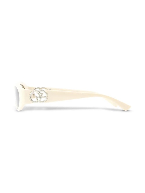 Gucci Eyewear Double G oval-frame sunglasses - White - zdjęcie produktu nr 2