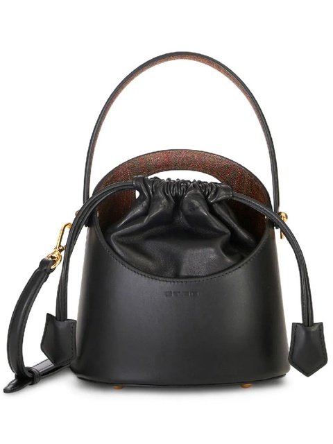 ETRO mini Saturno leather bucket bag - Black - zdjęcie produktu nr 1