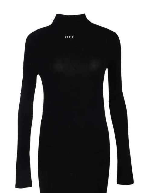 Off-White turtle-neck midi dress - Black - zdjęcie produktu nr 2
