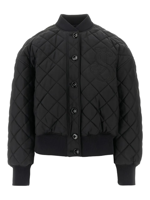 Jil Sander quilted monogram bomber jacket - Black - zdjęcie produktu nr 1
