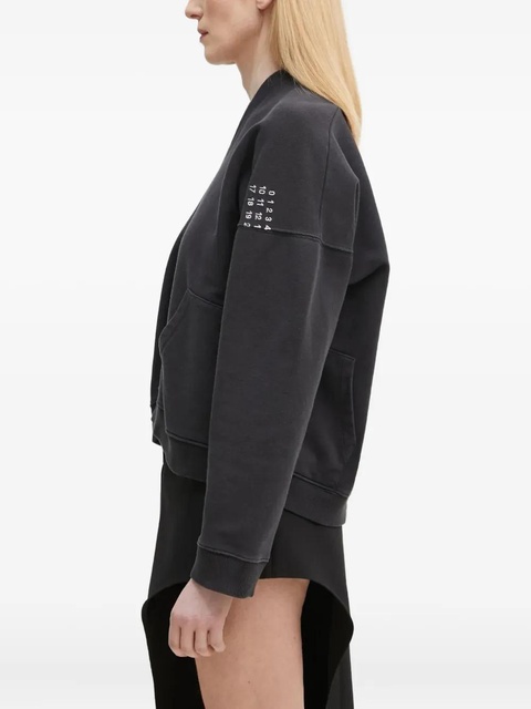 MM6 Maison Margiela V-neck sweatshirt - Black - zdjęcie produktu nr 1