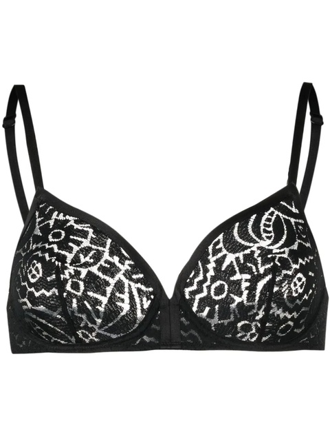 ERES floral-lace detail bra - Black - zdjęcie produktu nr 1
