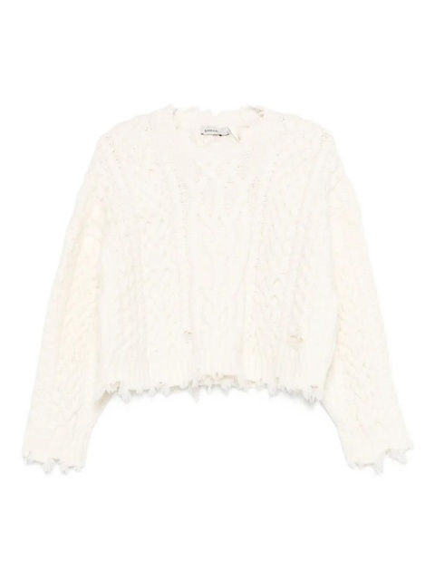 Simkhai Felix cable-knit frayed knitwear - White - zdjęcie produktu nr 1