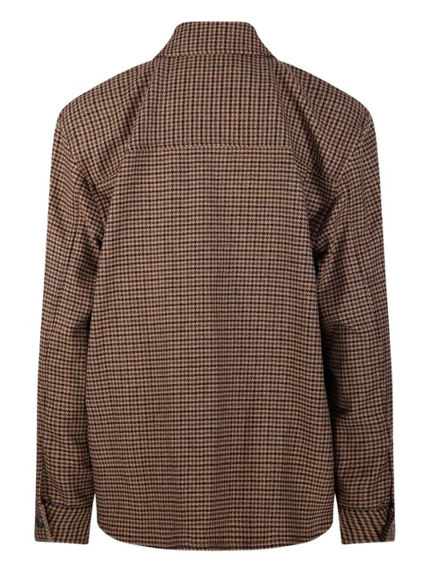 Saint Laurent houndstooth-pattern shirt - Brown - zdjęcie produktu nr 2
