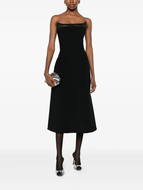 Blumarine strapless midi dress - Black - zdjęcie produktu nr 2