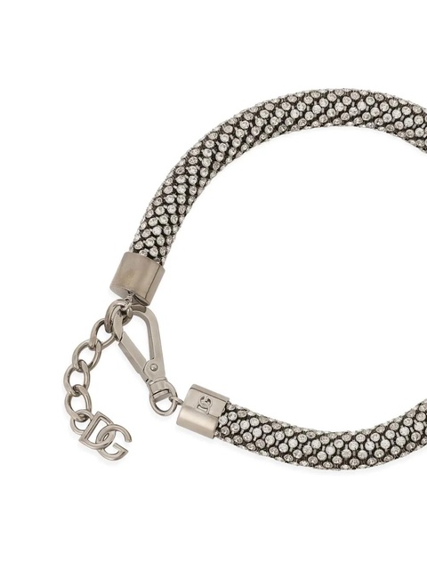 Dolce & Gabbana rhinestone-embellished tubular choker - Silver - zdjęcie produktu nr 2