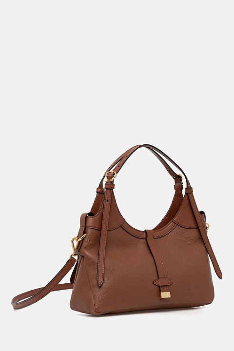 Pollini torebka skórzana kolor brązowy PC4401PP0N QA1 - zdjęcie produktu nr 1