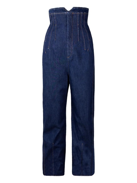 Sportmax high-waisted seamed jeans - Blue - zdjęcie produktu nr 1