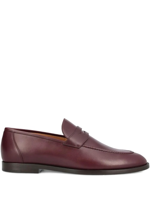 Loro Piana penny leather loafers - Red - zdjęcie produktu nr 1