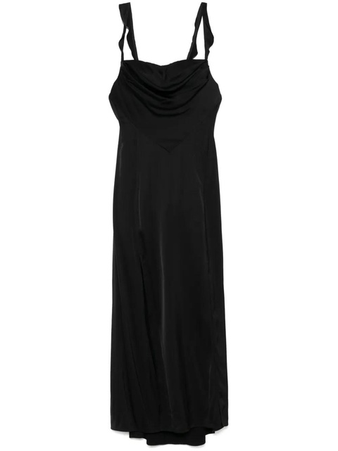 Maje satin-finish maxi dress - Black - zdjęcie produktu nr 1