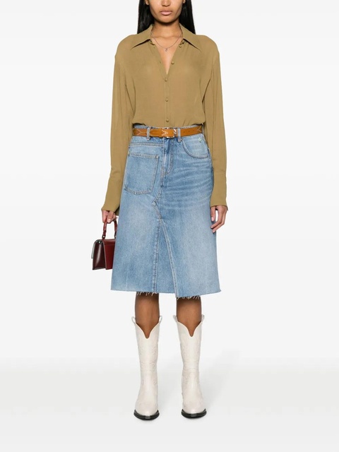 Tory Burch Deconstructed denim skirt - Blue - zdjęcie produktu nr 2