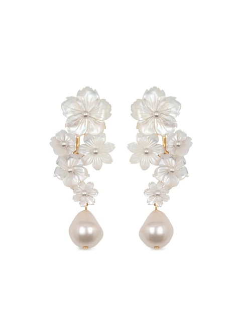 Jennifer Behr Makenzie floral drop earrings - Neutrals - zdjęcie produktu nr 1