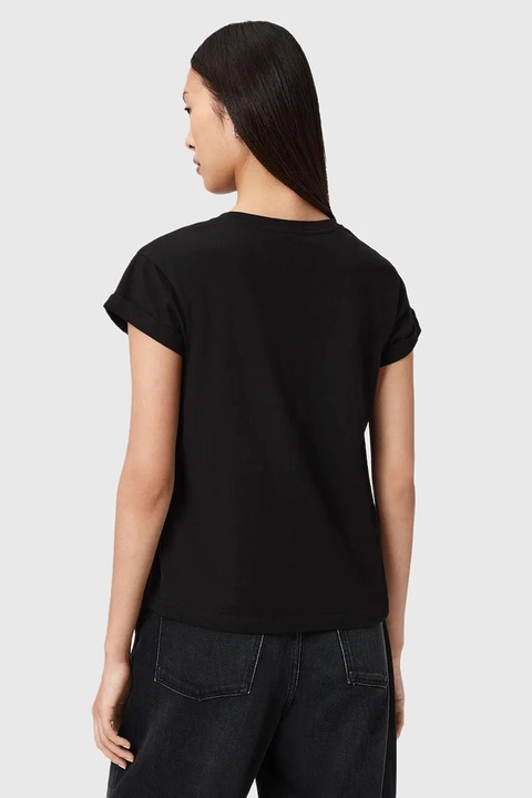 AllSaints t-shirt bawełniany damski kolor czarny W106JD - zdjęcie produktu nr 2