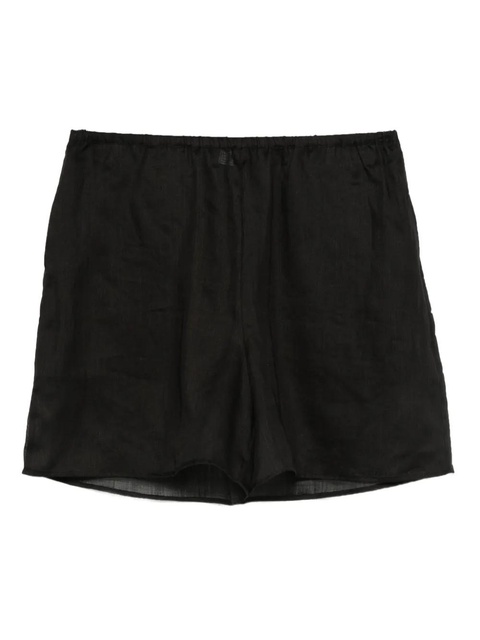 TOTEME elasticated ramie shorts - Black - zdjęcie produktu nr 1