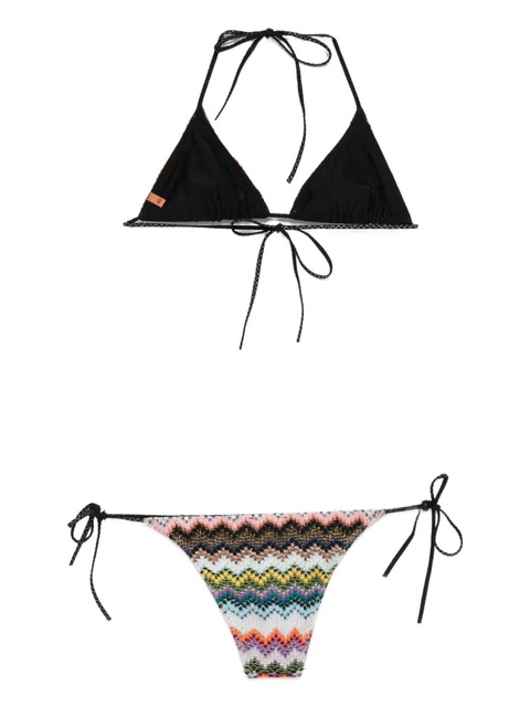 Missoni chevron-pattern triangle bikini set - Pink - zdjęcie produktu nr 2