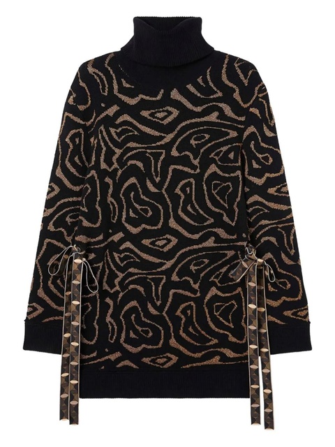 PUCCI patterned tie-side sweater - Black - zdjęcie produktu nr 1