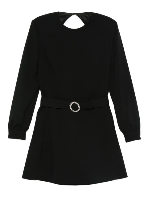 Saint Laurent embellished-belt mini dress - Black - zdjęcie produktu nr 1