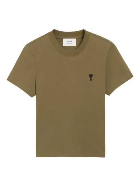 AMI Paris ADC heart-logo short-sleeve T-shirt - Brown - zdjęcie produktu nr 1