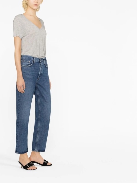 AGOLDE organic-cotton cropped jeans - Blue - zdjęcie produktu nr 2