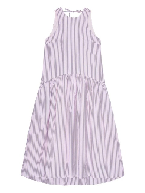 GANNI striped tiered dress - Purple - zdjęcie produktu nr 1