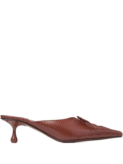 Jimmy Choo 50mm Scarlett lace-up pointed-toe mules - Brown - zdjęcie produktu nr 1