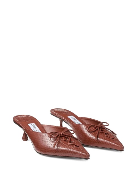 Jimmy Choo 50mm Scarlett lace-up pointed-toe mules - Brown - zdjęcie produktu nr 2