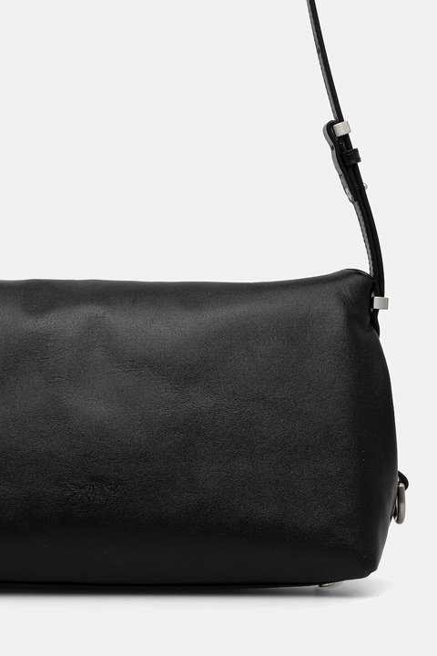 Pinko torebka skórzana kolor czarny 105049 A1ZX - zdjęcie produktu nr 1