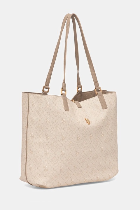 U.S. Polo Assn. torebka dwustronna Malibu kolor beżowy BEUM08706WVP - zdjęcie produktu nr 1