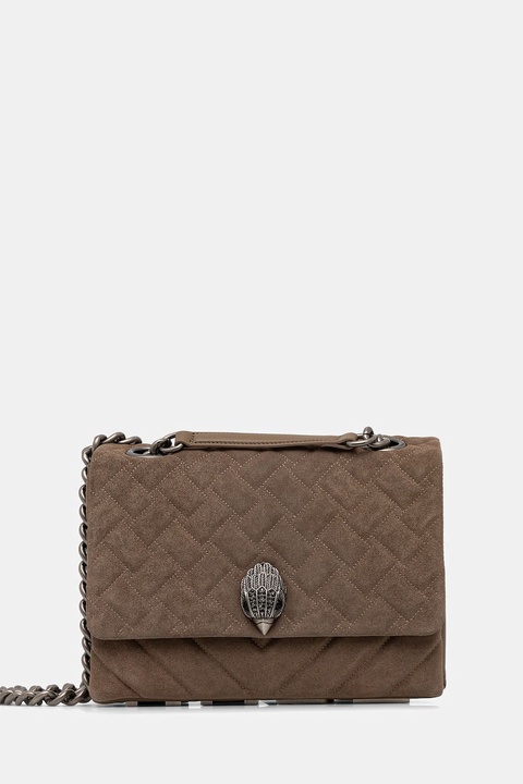 Kurt Geiger London torebka zamszowa KENSINGTON kolor brązowy 9959847209 - zdjęcie produktu nr 1