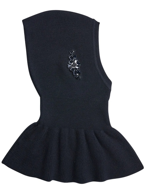 Simone Rocha crystal-embellished balaclava - Black - zdjęcie produktu nr 1