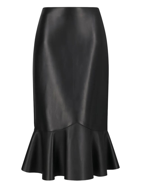 FENDI ruffled leather skirt - Black - zdjęcie produktu nr 1