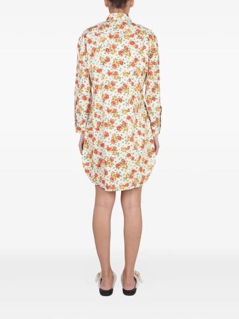 Marni floral-print shirt mini dress - Neutrals - zdjęcie produktu nr 2