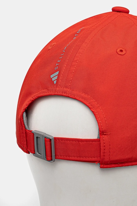 adidas by Stella McCartney czapka z daszkiem kolor czerwony gładka JN4859 - zdjęcie produktu nr 2