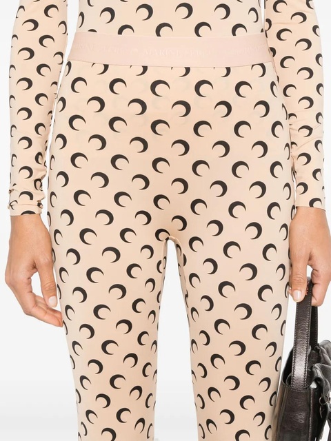 Marine Serre Moon jersey leggings - Neutrals - zdjęcie produktu nr 2