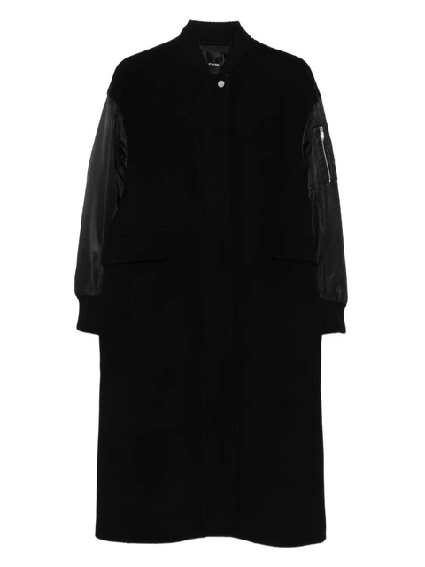 PINKO satin-sleeve wool coat - Black - zdjęcie produktu nr 1