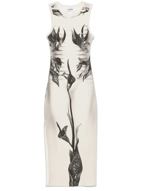 Jean Paul Gaultier floral-print midi dress - White - zdjęcie produktu nr 1