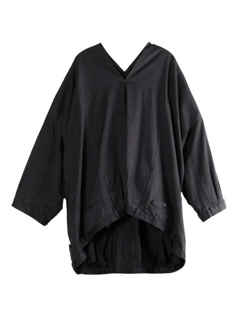 Balenciaga v-neck gathered mini dress - Black - zdjęcie produktu nr 1