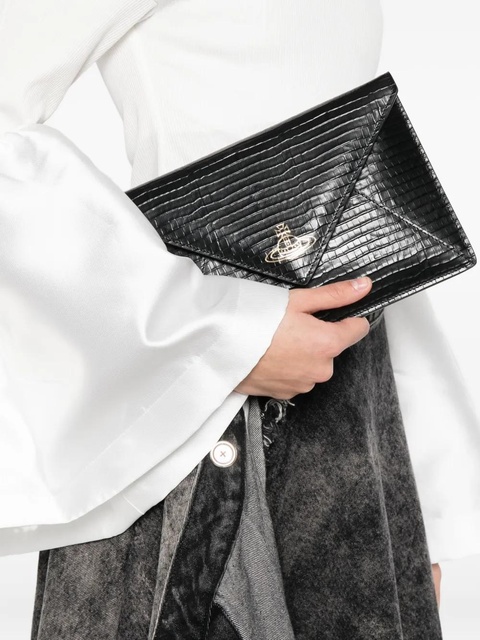 Vivienne Westwood Orb-print clutch bag - Brown - zdjęcie produktu nr 1