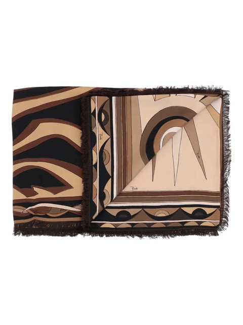 PUCCI geometric-pattern silk scarf - Neutrals - zdjęcie produktu nr 1
