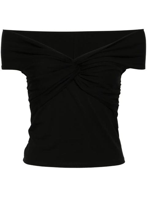 Reformation Ezlynn off-shoulder top - Black - zdjęcie produktu nr 2