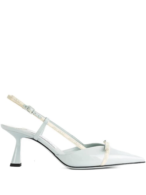 Jimmy Choo 65mm Camila patent-leather slingback pumps - Green - zdjęcie produktu nr 1