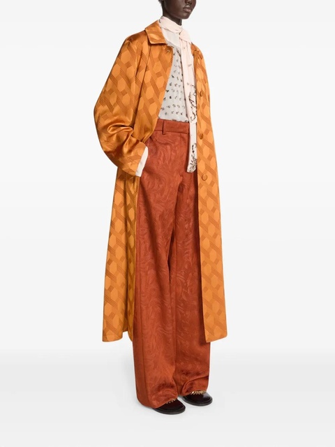 DRIES VAN NOTEN patterned-jacquard coat - Orange - zdjęcie produktu nr 2
