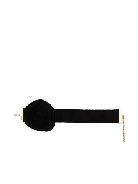 Blumarine satin-rose choker - Black - zdjęcie produktu nr 1