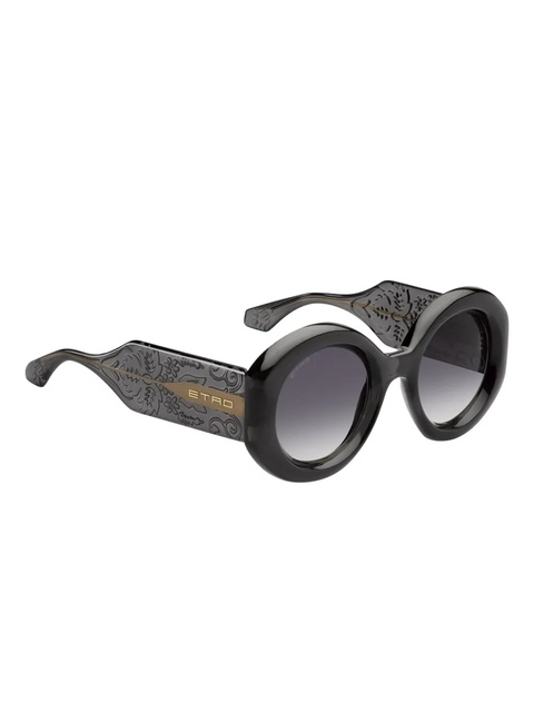 ETRO paisley-embellished round sunglasses - Black - zdjęcie produktu nr 1