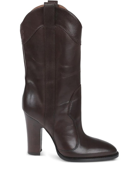Paris Texas pointed-toe leather boots - Brown - zdjęcie produktu nr 1