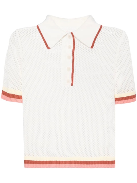 ZIMMERMANN crochet polo shirt - White - zdjęcie produktu nr 1